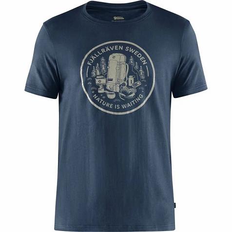 Fjallraven Men Fikapaus T-Shirt Navy PH263518 Philippines